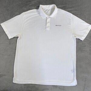 Oxford America Bentley Polo Mens XL White Workwear Golf Logo Short Sleeve Pique‎